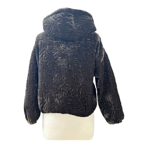 Silence + Noise | UO Velour Quilted Velvet Hooded Jacket | M/L - Picture 4 of 12